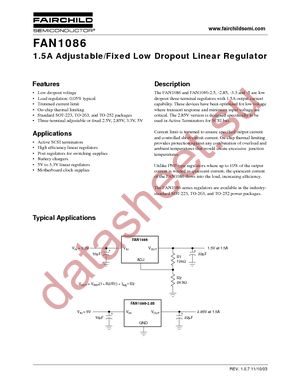 FAN1086D33X datasheet  